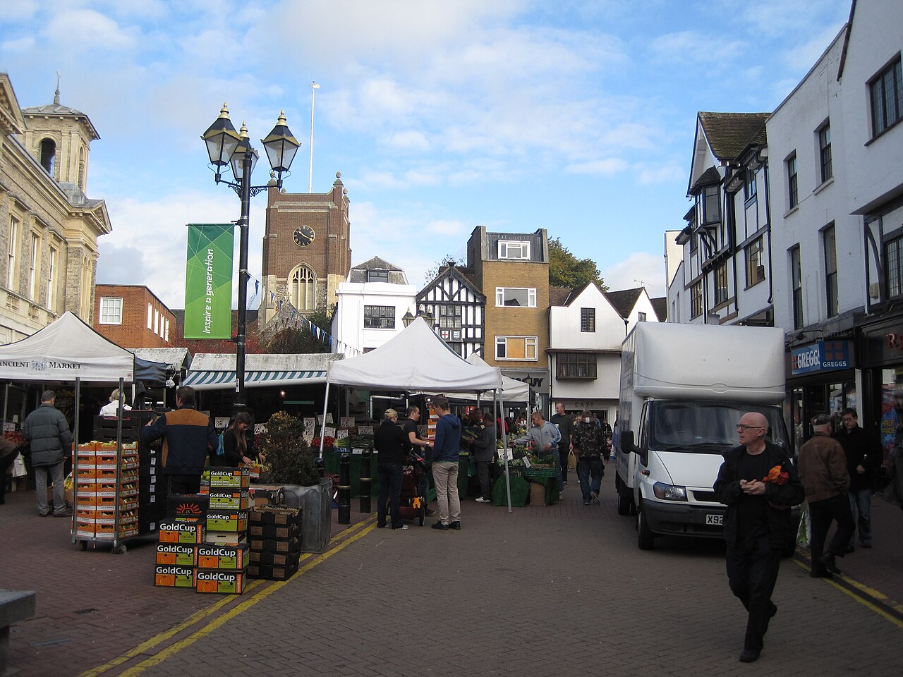Kingston Market Place in Kingston upon Thames