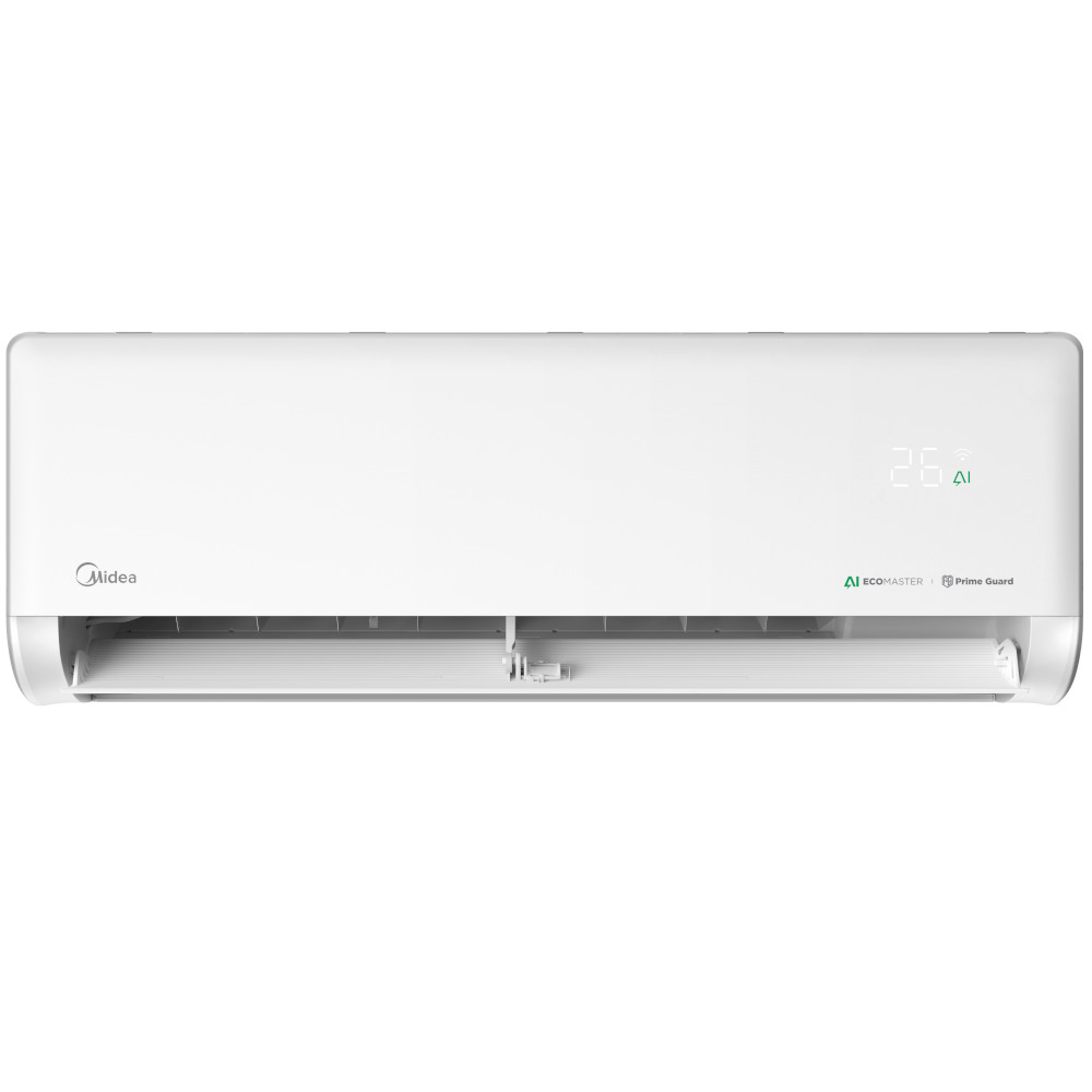 White Midea Solstice wall-mounted indoor unit